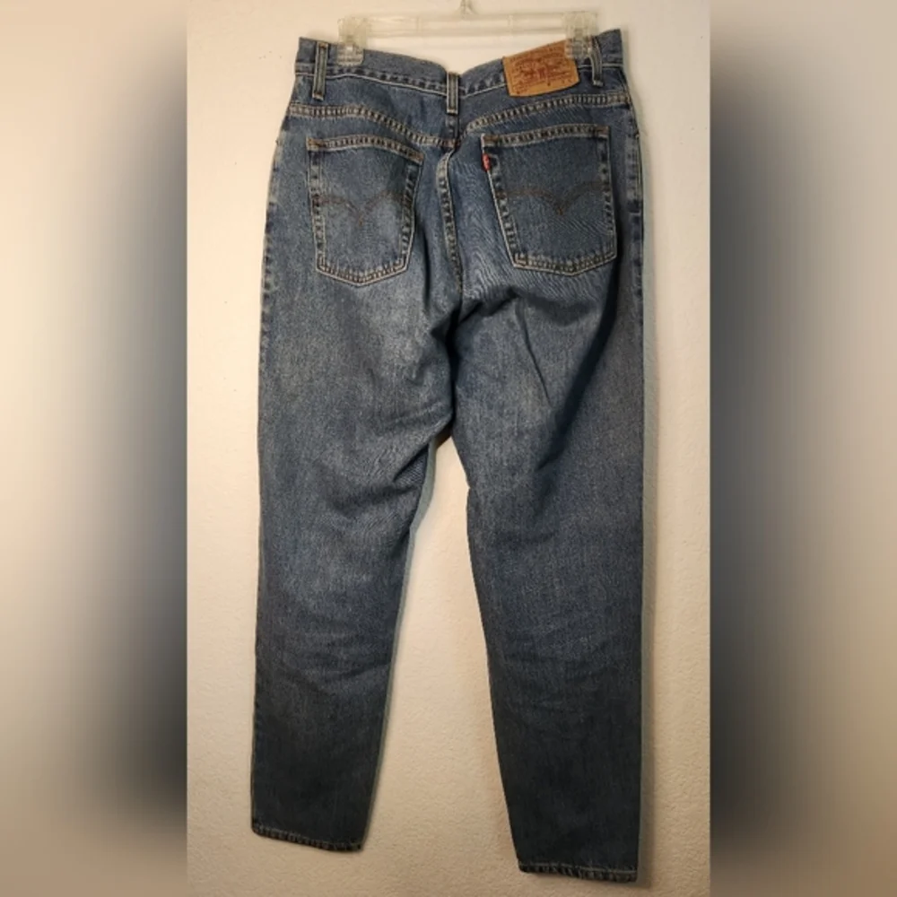 Levi's Vintage 90s 550 Relaxed‎ High Rise Tapered Denim Jeans, Size 12L